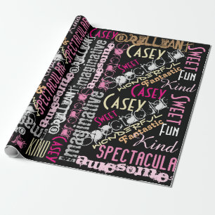Papier Cadeau Vous êtes formidable ! Nom Mots Cadeau Emballage F