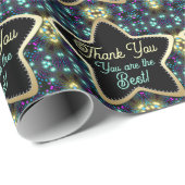 Papier Cadeau Vous êtes le meilleur Sticker Merci des étoiles ma (Coin rond)