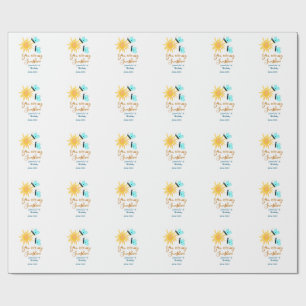 Papier Cadeau Vous êtes mon bleu bleu bleu soleil jaune orange