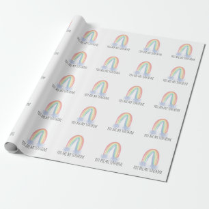 Papier Cadeau Vous êtes mon eau de soleil arc-en-ciel peint à l'
