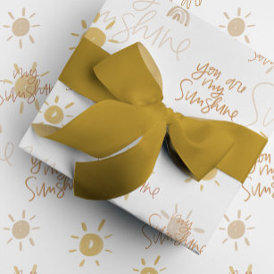 Papier Cadeau Vous êtes mon soleil en jaune
