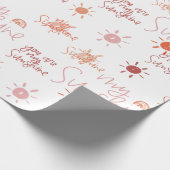 Papier Cadeau Vous êtes mon soleil en rouge (Coin)