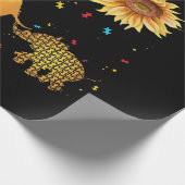 Papier Cadeau Vous êtes mon Sunshine tournesol Elephant Autisme (Coin)