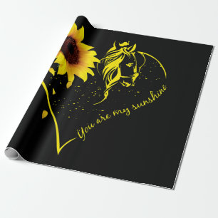 Papier Cadeau Vous Êtes Mon Sunshine Tournesol Et Cheval