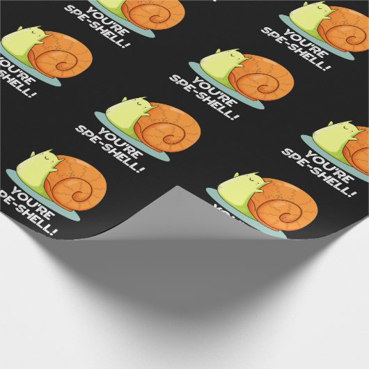 Papier Cadeau Vous êtes Spe-shell Funny Snail Pun Dark BG (Coin)