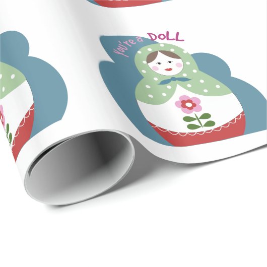 Papier Cadeau Vous êtes une poupée (Coin rond)