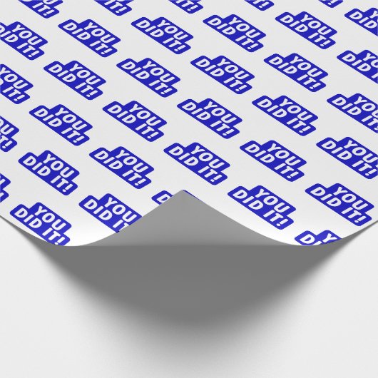 Papier Cadeau Vous L'Avez Fait Panneau Bleu (Coin)