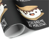 Papier Cadeau Vous M'Avez Eu À Mallow Drôle Plus De Pun Dark BG (Coin rond)