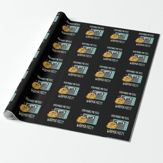 Papier Cadeau Vous Me Faites Me Sentir Chaud Et Fuzzy Four Pun D (Déroulé)