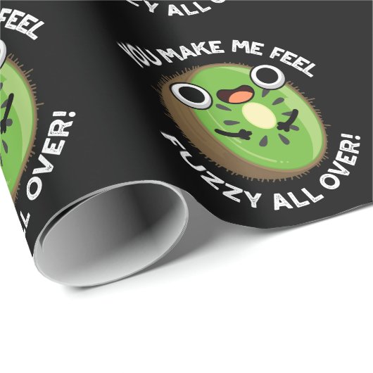 Papier Cadeau Vous Me Faites Me Sentir Fuzzy Partout Sur Un Jeu (Coin rond)