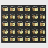 Papier Cadeau Vous Méritez Beurre Drôle Nourriture Pun Dark BG (Plat)