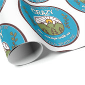 Papier Cadeau Vous n'avez pas besoin d'être fou pour camper avec (Coin rond)