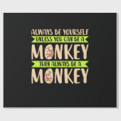 Papier Cadeau Vous Pouvez Être Un Singe (Plat)