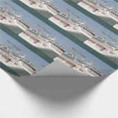 Papier Cadeau Voyage de fève : bateau de croisière 2 (Coin)