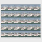 Papier Cadeau Voyage de fève : bateau de croisière 2 (Plat)