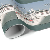Papier Cadeau Voyage de fève : bateau de croisière 2 (Coin rond)