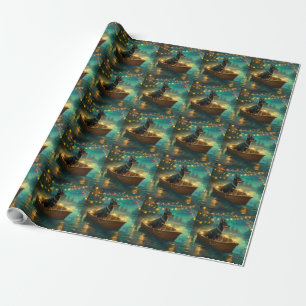 Papier Cadeau Voyage de Noël australien Kelpie