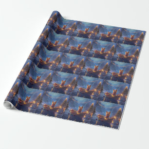 Papier Cadeau Voyage de Noël de Terrier australien