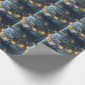 Papier Cadeau Voyage festif de Noël Havanais (Coin)