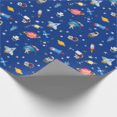 Papier Cadeau Voyage spatial (Coin)