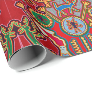 Papier Cadeau Voyage tribal maya mexicain de Boho d'art d'Oaxaca