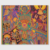 Papier Cadeau Voyage tribal maya mexicain de Boho d'art d'Oaxaca (Plat)