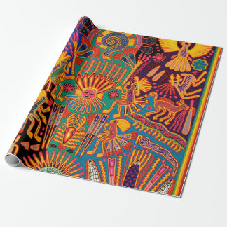 Papier Cadeau Voyage tribal maya mexicain de Boho d'art d'Oaxaca
