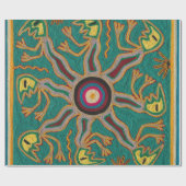 Papier Cadeau Voyage tribal maya mexicain de Boho d'art d'Oaxaca (Plat)