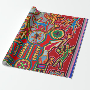 Papier Cadeau Voyage tribal maya mexicain de Boho d'art d'Oaxaca