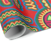 Papier Cadeau Voyage tribal maya mexicain de Boho d'art d'Oaxaca (Coin rond)