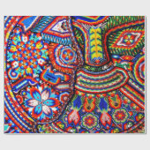 Papier Cadeau Voyage tribal maya mexicain de Boho d'art d'Oaxaca (Plat)