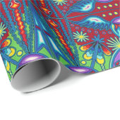 Papier Cadeau Voyage tribal maya mexicain de Boho d'art d'Oaxaca (Coin rond)