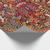 Papier Cadeau Voyage tribal maya mexicain de Boho d'art d'Oaxaca (Coin)