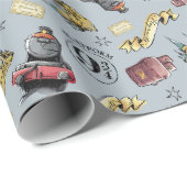 Papier Cadeau Voyage vers le Motif HOGWARTS™ (Coin rond)