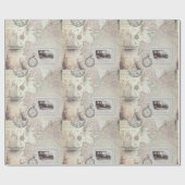 Papier Cadeau Voyage vintage  (Plat)