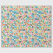 Papier Cadeau Voyager dans le monde (Plat)