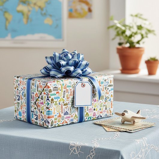 Papier Cadeau Voyagez dans le monde