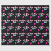 Papier Cadeau Voyez votre fille s'identifier en noir (Plat)