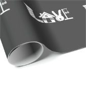 Papier Cadeau Vrai agent immobilier : Amour vendu de propriété (Coin rond)