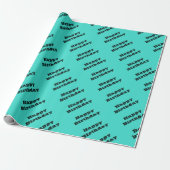 Papier Cadeau Vrai bleu turquoise bleu vert Sud-ouest couleur so (Déroulé)
