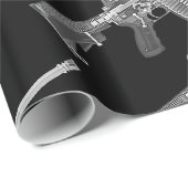 Papier Cadeau Vraie image de rayon X de HD de vrai AR-15 ! (Coin rond)