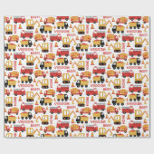 Papier Cadeau Vroom Honk Beep ! Camions (Plat)