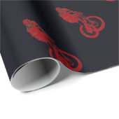 PAPIER CADEAU VTT CYCLISTE BMX MTB (Coin rond)