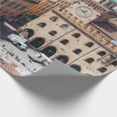 Papier Cadeau Vue aérienne de la Piazza Maggiore carré et San Pe (Coin)