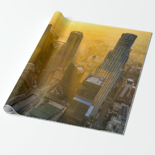 PAPIER CADEAU VUE AÉRIENNE DES BÂTIMENTS DE LA VILLE EN JOURNÉE