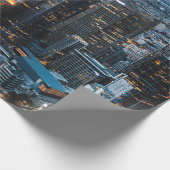 PAPIER CADEAU VUE AÉRIENNE DES BÂTIMENTS DE LA VILLE PENDANT LA  (Coin)