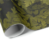 Papier Cadeau Vue aérienne du plante à feuilles vertes (Coin rond)