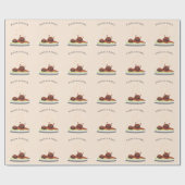 Papier Cadeau Vue de La de pâtes de boulette de viande heureuse (Plat)