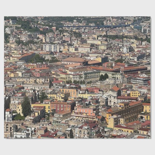 Papier Cadeau Vue de Naples, Italie (Plat)
