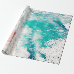 Papier Cadeau Vue des oiseaux sur les vagues de l'océan